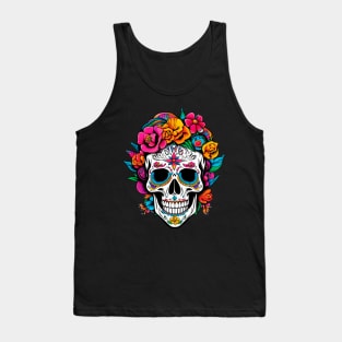 Mexican catrina skull Tank Top